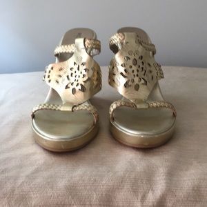 Worn Once Michael Shannon Wedge Sandals